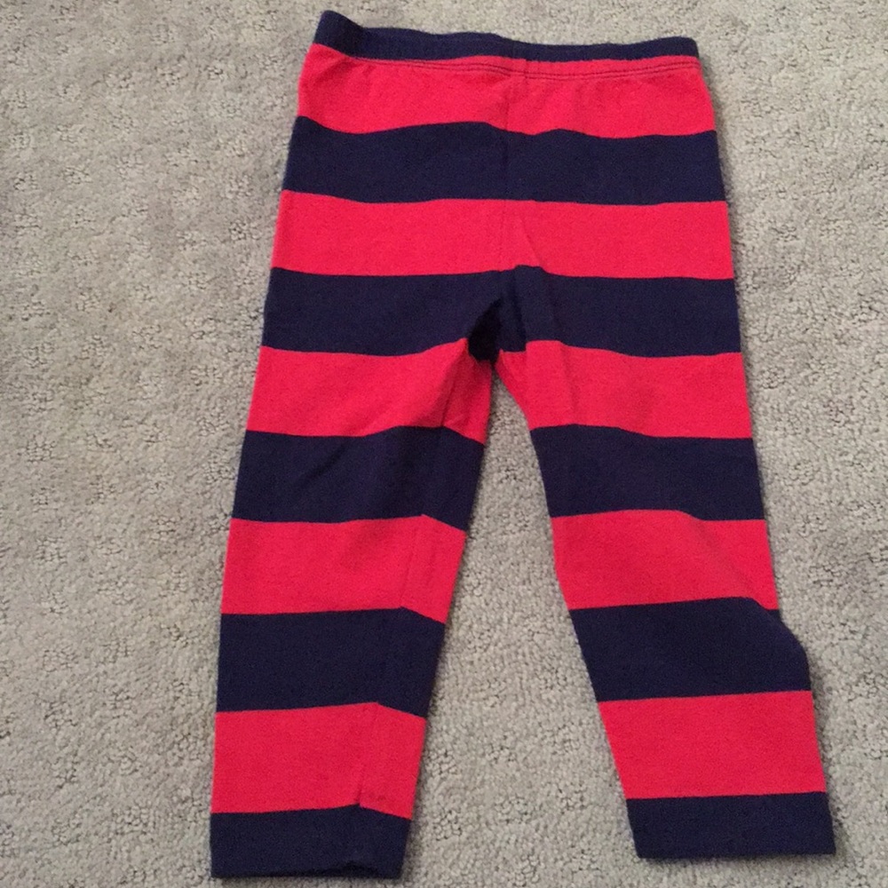Blue & Red stripped leggings